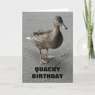 Funny Waddle Canard personnalisé Carte d'anniversa
