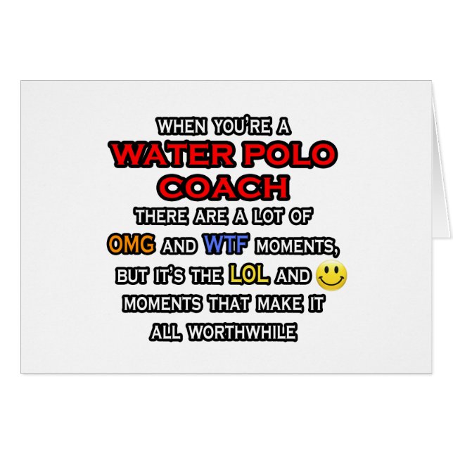 Funny Water Polo Coach ... OMG WTF LOL (Devant horizontal)