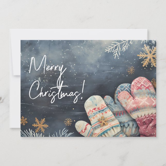 Funny Watercolor Carte de voeux de Noël (Devant)