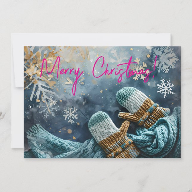 Funny Watercolor Carte de voeux de Noël (Devant)