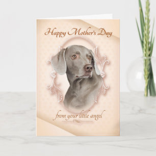 Funny Weimaraner carte de fête des mères