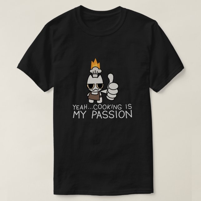 Funny White Cat Cooking T-Shirt – Cute Chef Cat Me (Design devant)