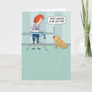 Funny Wrinkt Shar-Pei Chien Carte d'anniversaire