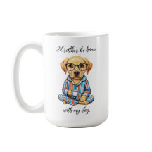 Funny Yellow Lab en Pyjamas Coffee Mug