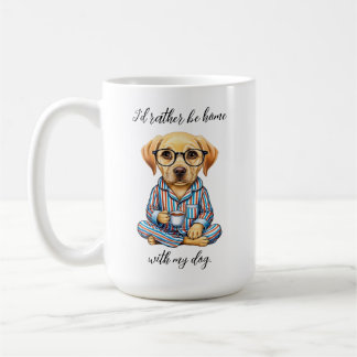 Funny Yellow Lab en Pyjamas Coffee Mug
