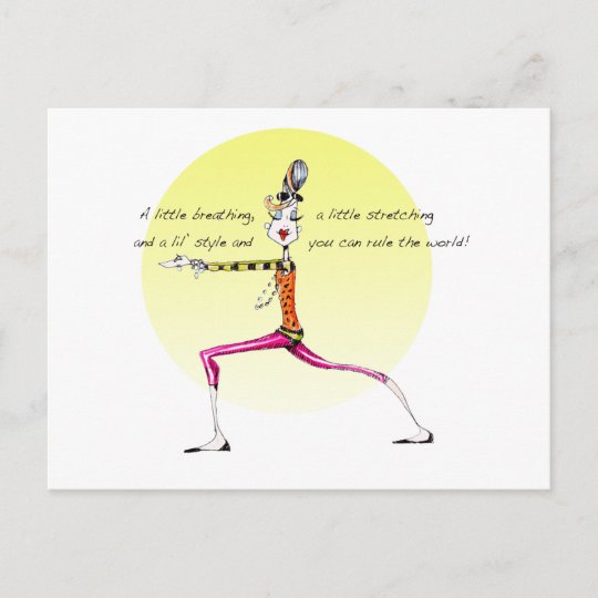 Funny Yoga Humour Carte Postale Adapte A L Encadre Zazzle Fr