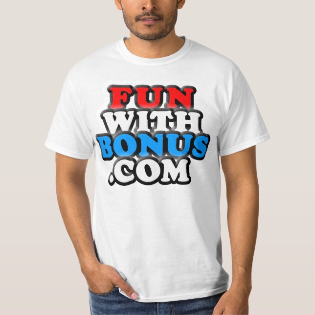 FunWithBonus.com - T-shirt de logo - partie (Devant)