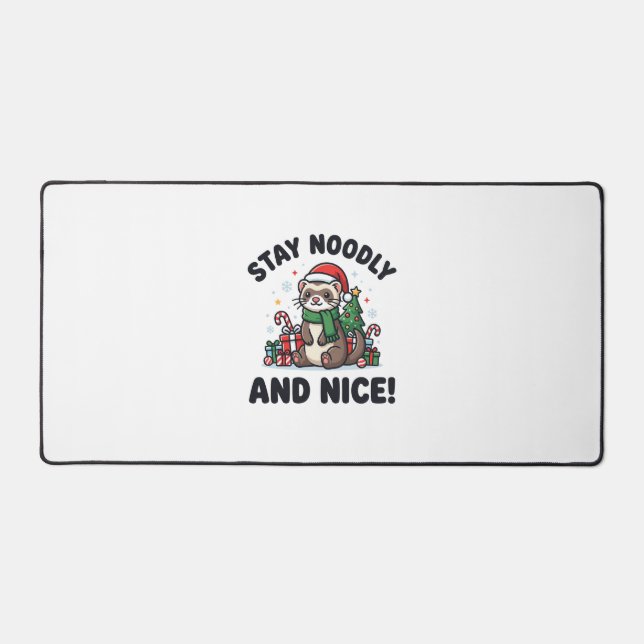Furet drôle de Noël Restez Noodly et gentil (Recto)