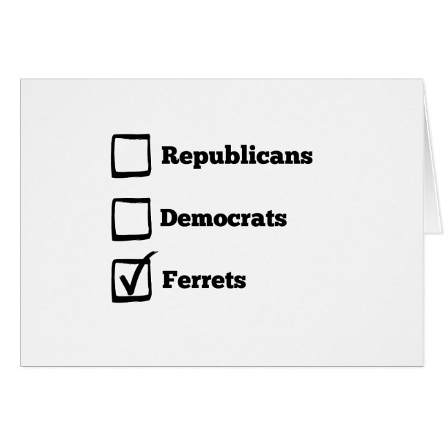Furets de sélection ! Copie politique de furet (Devant horizontal)