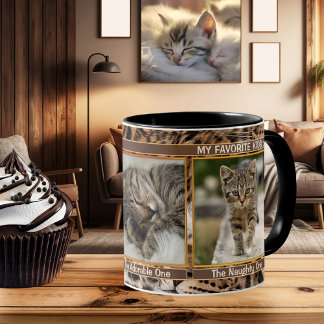 Fureur Purry 3 Chat Photos Personnalisées Mug
