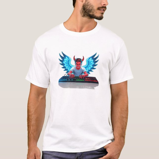 Furie du T-shirt du Diable Angel Gamer (Devant)