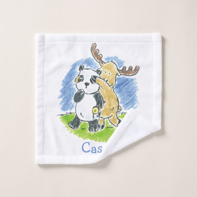 Furry Friends Peekaboo Enfants Laver le linge (Gant de toilette)