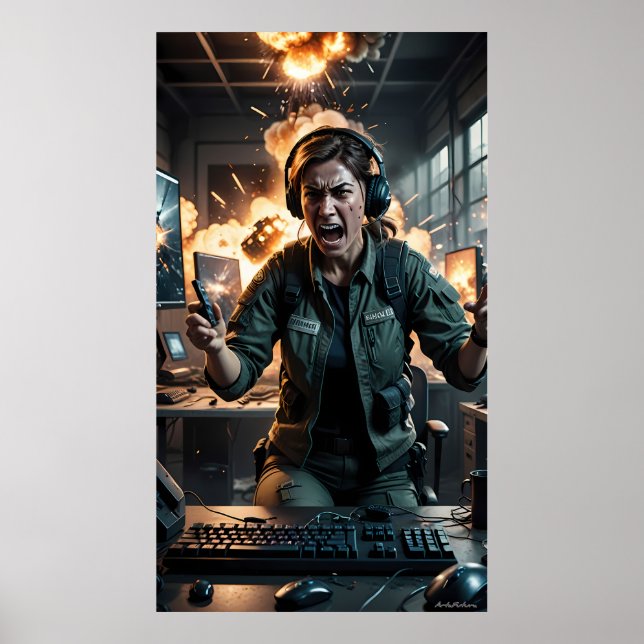 Fury in the Firestorm Gaming Room Poster (Devant)