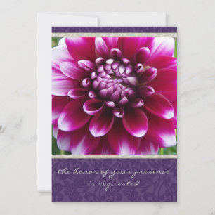Fuschia Dahlia Faire-part de mariage violette