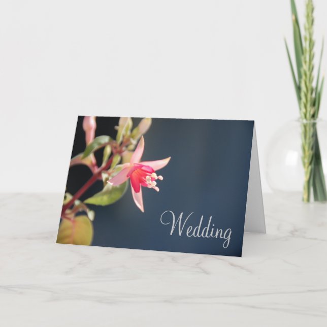 Fuschia Wedding Invitation Card (Devant)