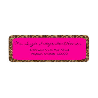 Fuscia Étiquettes de adresse de côte sauvage