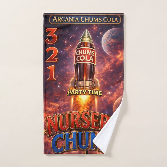 Fusées cola Chums / décollage de la salle de bain (Serviette à main)