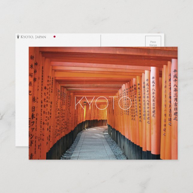 Fushimi Inari, Kyoto, Japon Carte postale (Devant / Derrière)