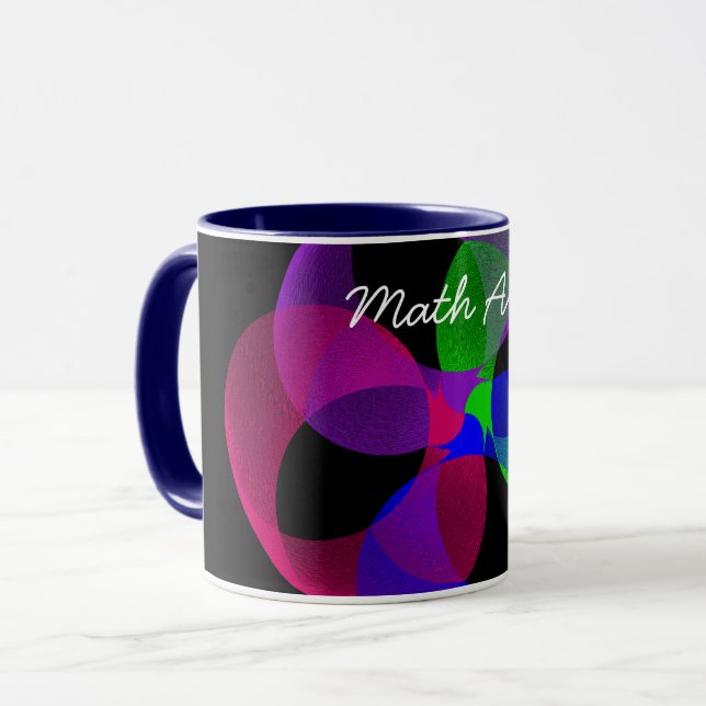 Fusion colorée Math géométrique Art Café Mug (Devant gauche)