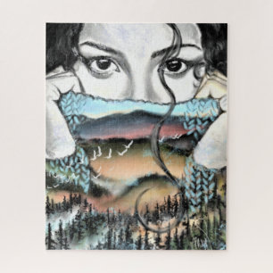 Fusionner la nature Puzzle Feeling Femme - Peintur