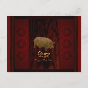 Fûts Cochon Année Viêt-namienne accueil Carte post