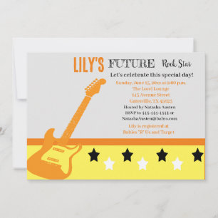 Futur Baby shower Rocker Invitation Jaune
