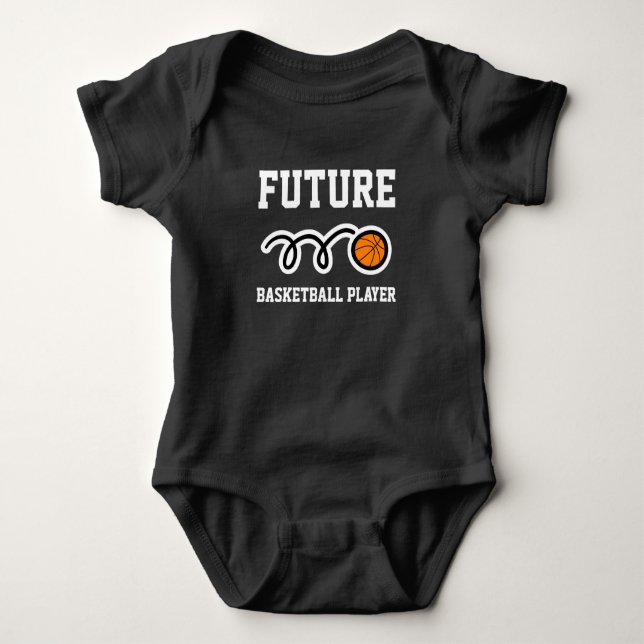 Futur basketteur maillot bébé body (Devant)