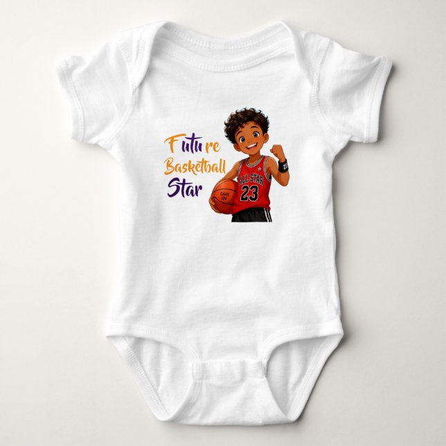 Futur basketteur star body bébé – Cute Sports (Devant)