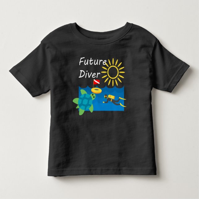 Futur Diver Design - T-Shirt pour jersey fin Toddl (Devant)
