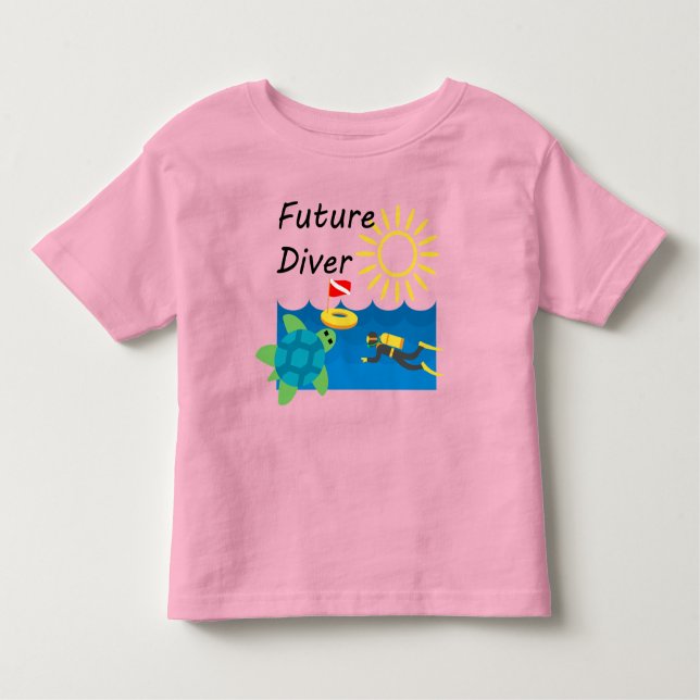 Futur Diver Design - T-Shirt pour jersey fin Toddl (Devant)