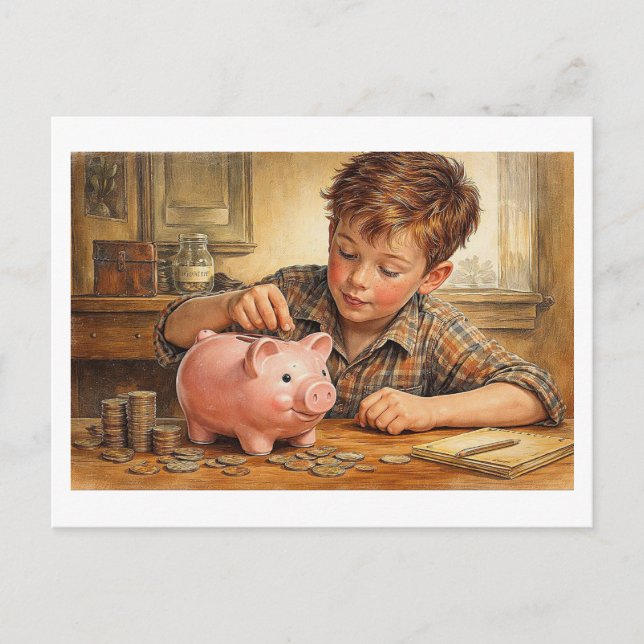 Futur financier. Carte postale (Devant)