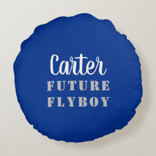 Futur Flyboy Militaire Personnalisé Coussin Rond