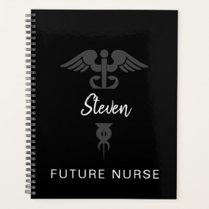 Futur infirmière Médicale Caduceus Noir Personna