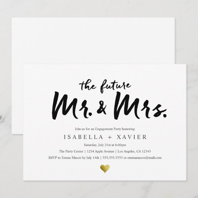 Futur M. & Mme | Invitation du parti Engagement (Devant / Derrière)