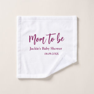Futur maman baby shower nom date rose simple minim