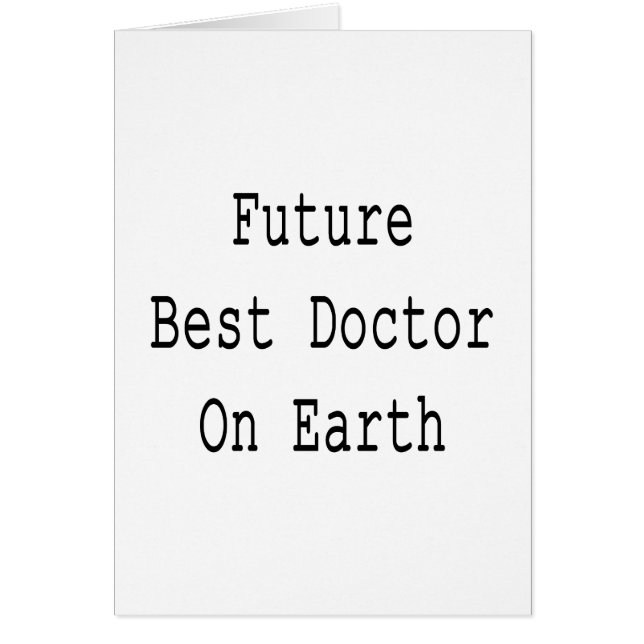 Futur meilleur docteur On Earth (Devant)