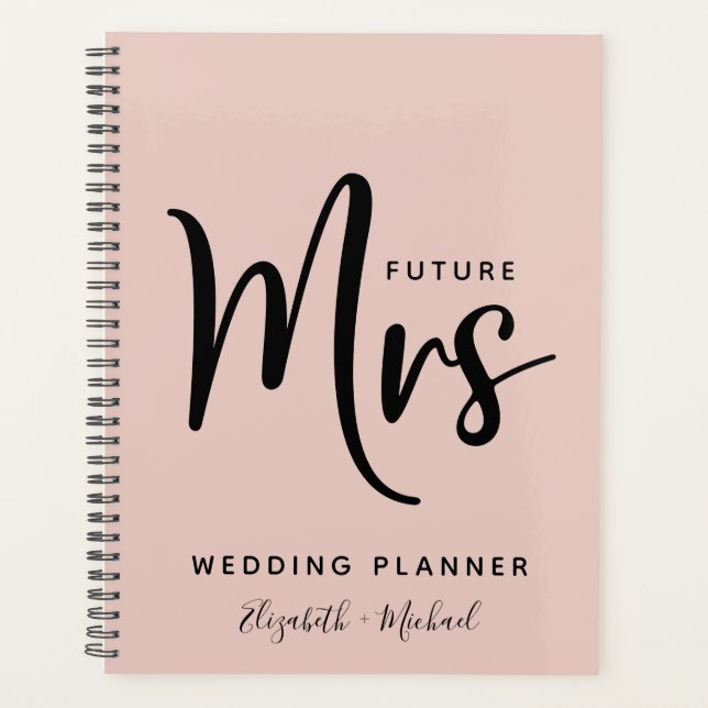 Futur Mme Personnalisée Wedding planner rose pâle (Devant)