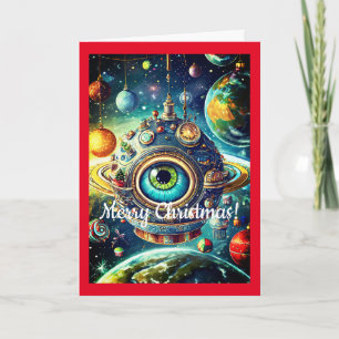 Futur Noël, Carte de voeux pliée de 5" x 7"