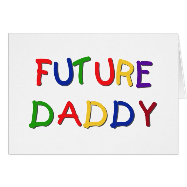 Futur papa Couleurs primaires Tshirts et cadeaux (Devant horizontal)