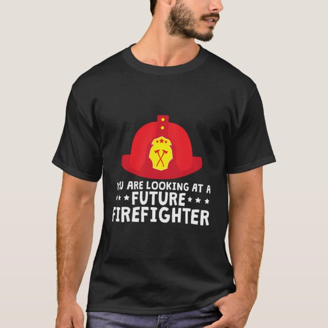 Futur pompier Drôle Homme T-shirt Cool pompier (Devant)