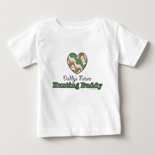 Futur T-shirt de bébé d'ami de la chasse du papa (Devant)