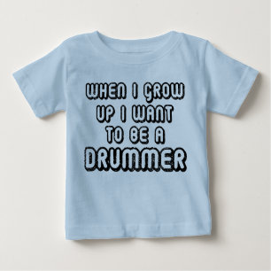 Futur T-shirt de bébé de musique de batteur
