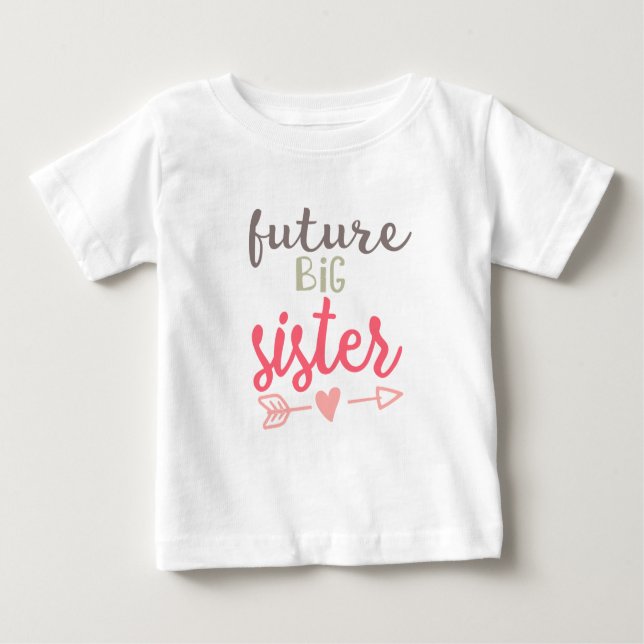 Futur T-shirt de filles de grande soeur (Devant)