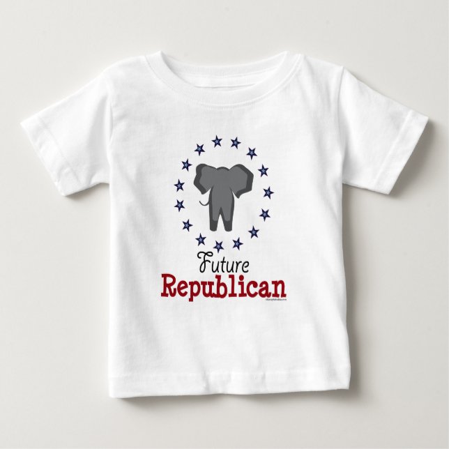 Futur T-shirt républicain de bébé d'éléphant (Devant)