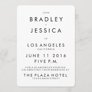 Futura Modern 5x7 Faire-part de mariage