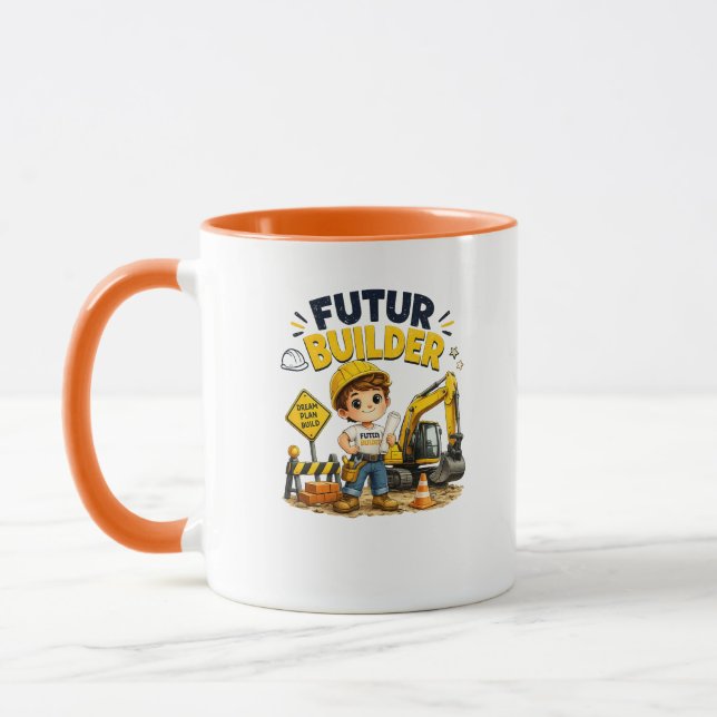 Future Builder Cute Construction Kid Mug (Gauche)