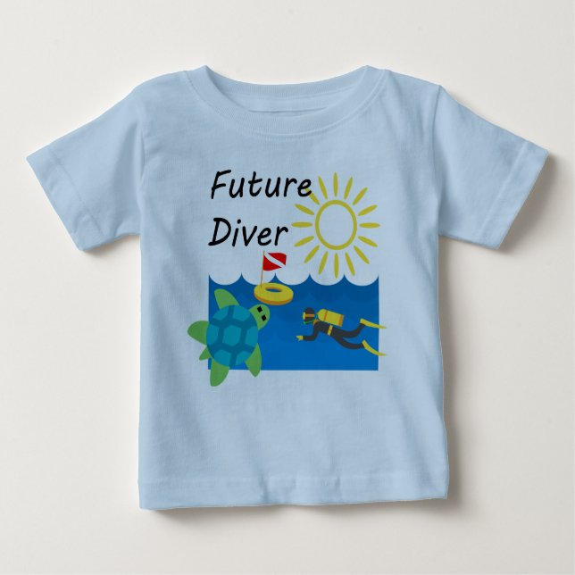 Future Diver Design - Baby Fine Jersey T-Shirt (Devant)