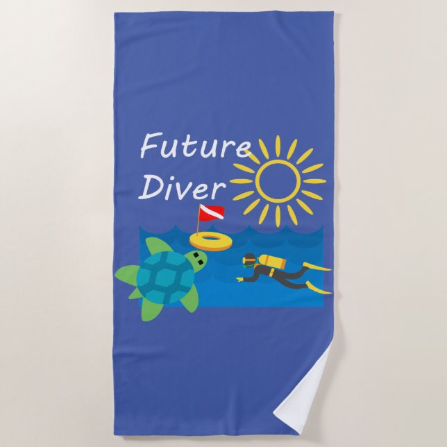 Future Diver Design - Serviette de plage (Devant)