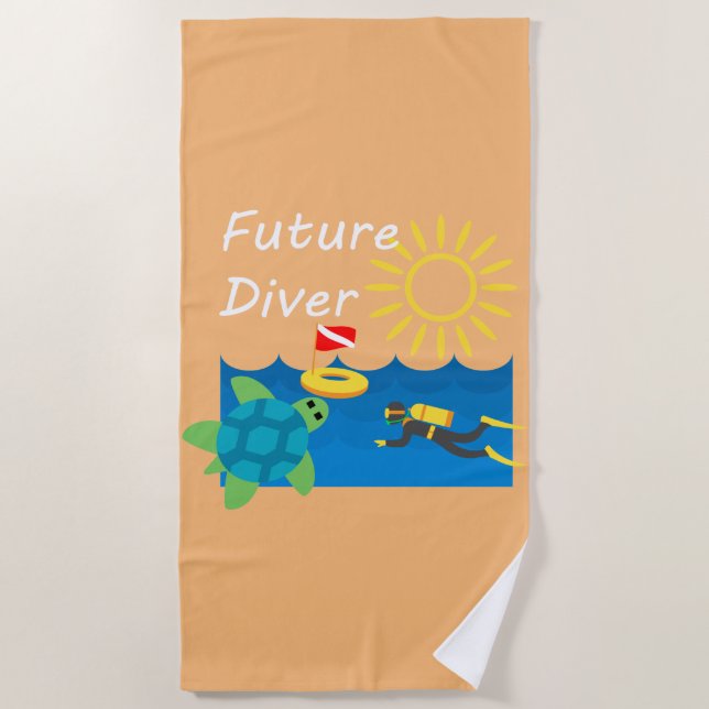 Future Diver Design - Serviette de plage (Devant)