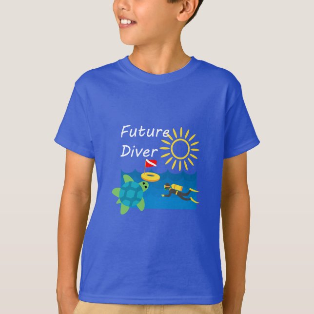 Future Diver Design - T-shirt de base pour enfants (Devant)